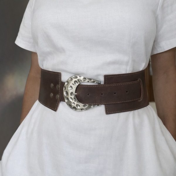 Cinturón ancho café moro