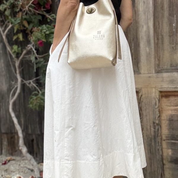 Cartera Natalia dorada