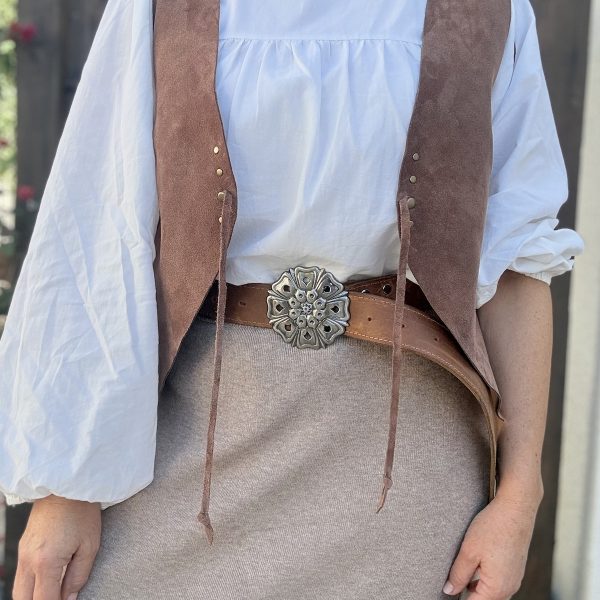 Gilet cuero espiga chocolate